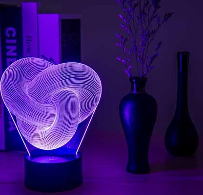 Twist Abstract LED 3D Night Light Touch Colorful Acrylic 3D Table Lamp Decoration Lighting Baby Sleeping Mood Lamp Best Gift - Image 4