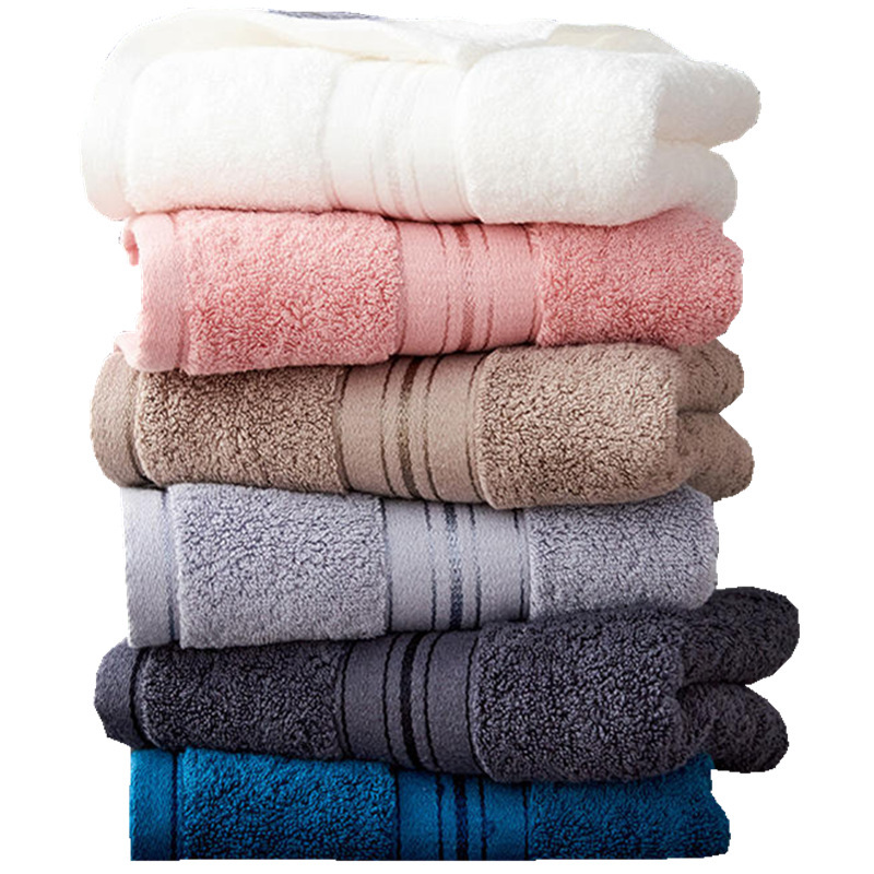 Pure Color Thick Cotton Bath Towel Set Towel Set Increased Pure Cotton Beach Towel Beauty Salon Bath Towel - Image 7