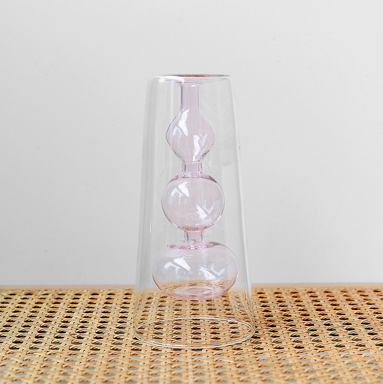 Retro Stained Glass Vase Gourd Hydroponic Flower Plant - Image 4
