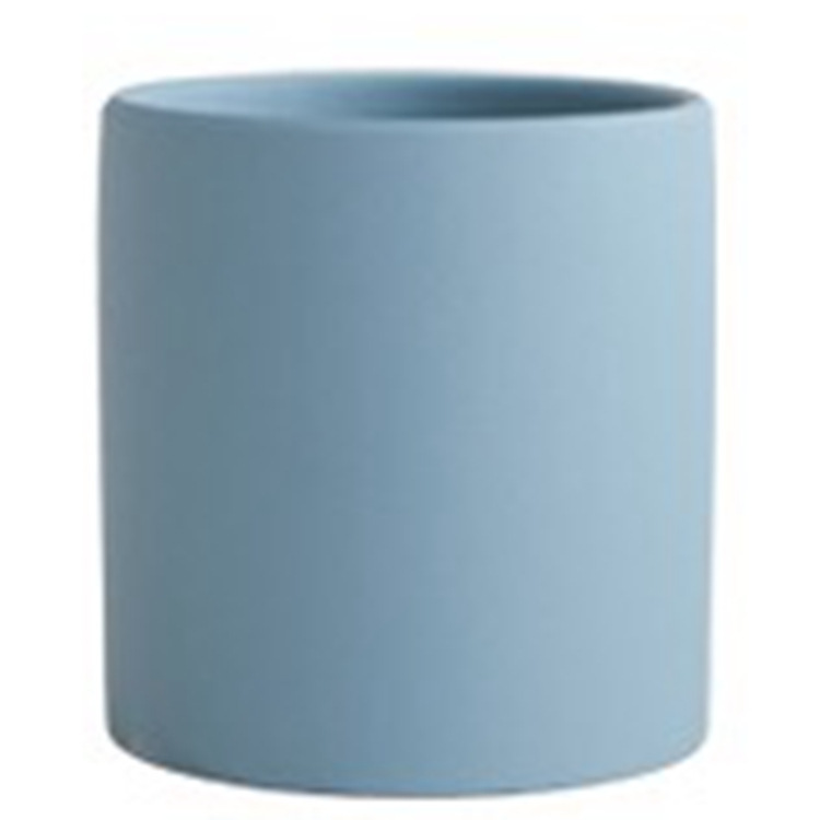 Nordic Industrial Style Colorful Ceramic Flowerpot Succulent Planter Green Plants Cylindrical Shape Flower Pot With Hole Tray - Image 3