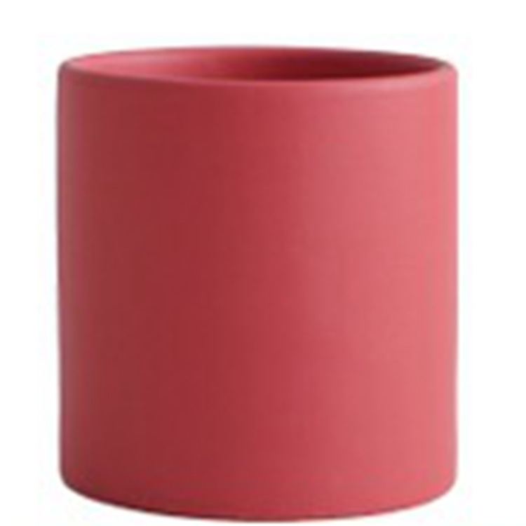 Nordic Industrial Style Colorful Ceramic Flowerpot Succulent Planter Green Plants Cylindrical Shape Flower Pot With Hole Tray - Image 6