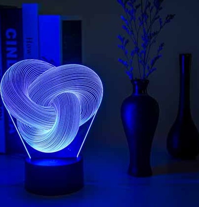 Twist Abstract LED 3D Night Light Touch Colorful Acrylic 3D Table Lamp Decoration Lighting Baby Sleeping Mood Lamp Best Gift - Image 7