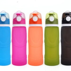 Silicone Folding Water Bottle Food Grade Silicone Water Bottle Travel Portable Folding Water Cup Travel Folding Water Bottle