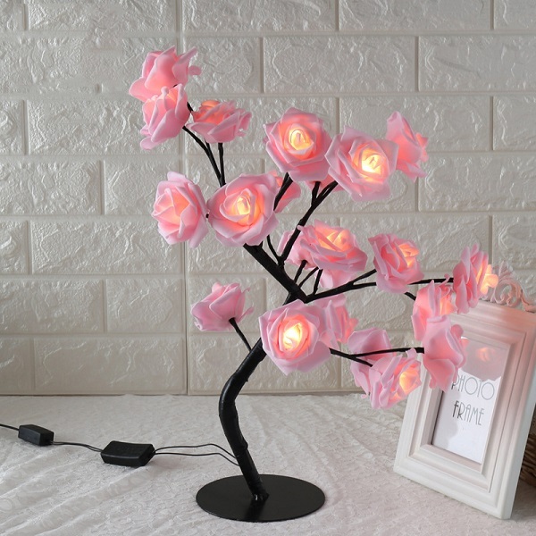 LED Tree Lamp Rose Small Tree Lamp Modeling Lamp Table Lamp - Image 6