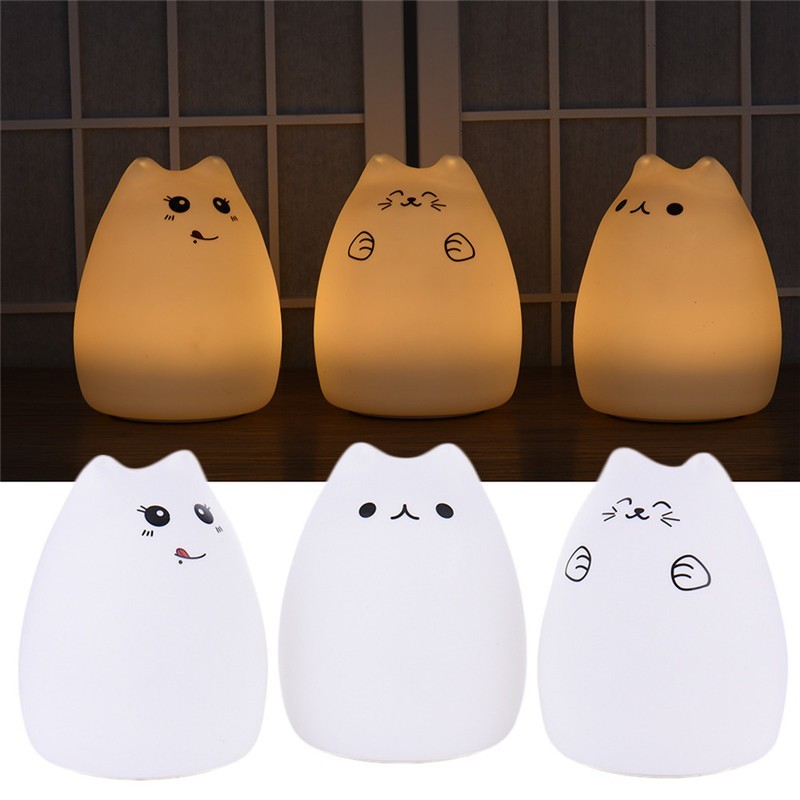 Silicone Touch Sensor LED Night Light For Children Baby Kids - Image 3