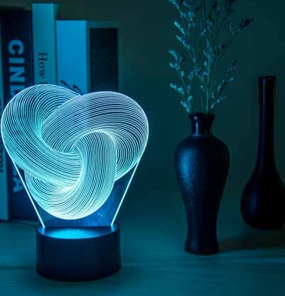 Twist Abstract LED 3D Night Light Touch Colorful Acrylic 3D Table Lamp Decoration Lighting Baby Sleeping Mood Lamp Best Gift - Image 5