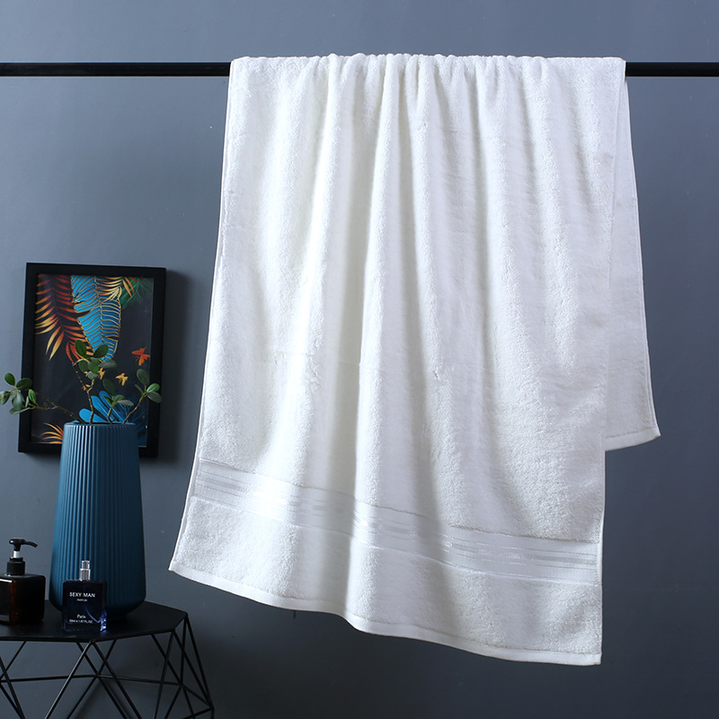 Pure Color Thick Cotton Bath Towel Set Towel Set Increased Pure Cotton Beach Towel Beauty Salon Bath Towel - Image 8