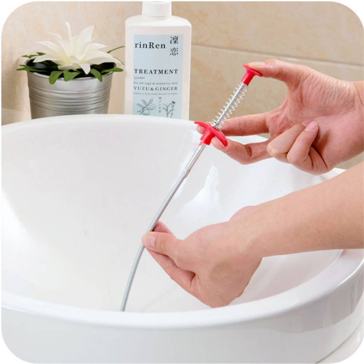60CM Sewer Dredger Spring Pipe Dredging Tool Household Hair Cleaner Drain Clog Remover Cleaning Tools Household For Kitchen Sink Kitchen Gadgets - Image 8