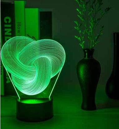 Twist Abstract LED 3D Night Light Touch Colorful Acrylic 3D Table Lamp Decoration Lighting Baby Sleeping Mood Lamp Best Gift - Image 2
