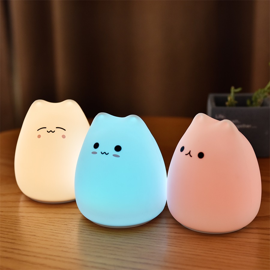 Silicone Touch Sensor LED Night Light For Children Baby Kids - Image 8