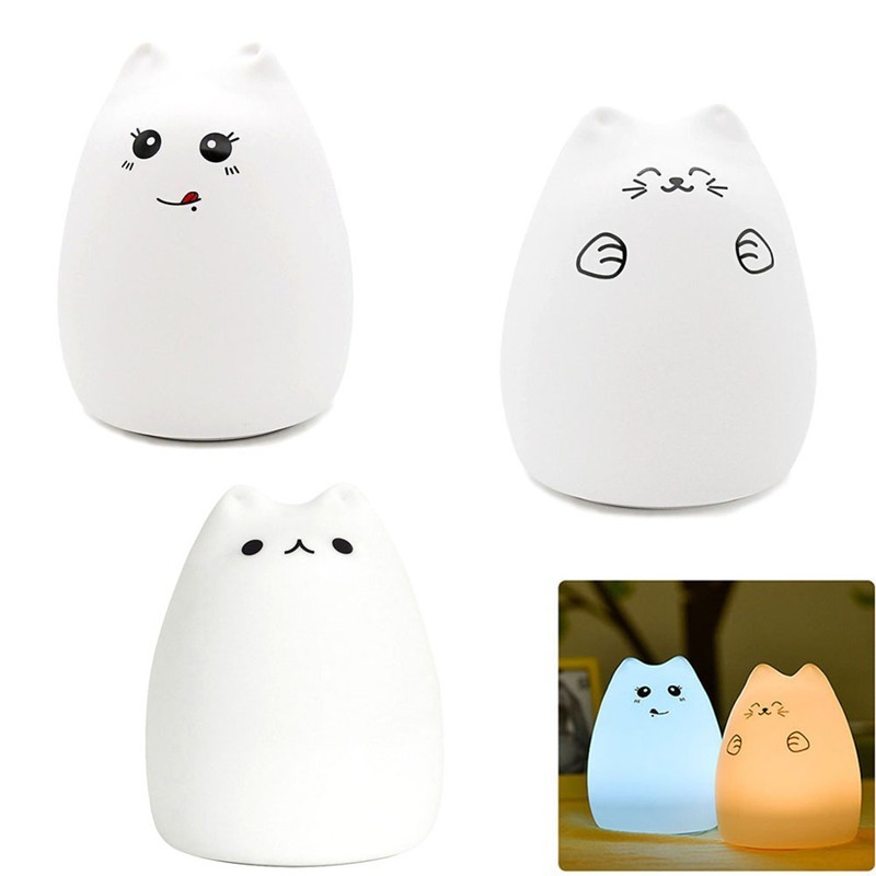 Silicone Touch Sensor LED Night Light For Children Baby Kids - Image 2