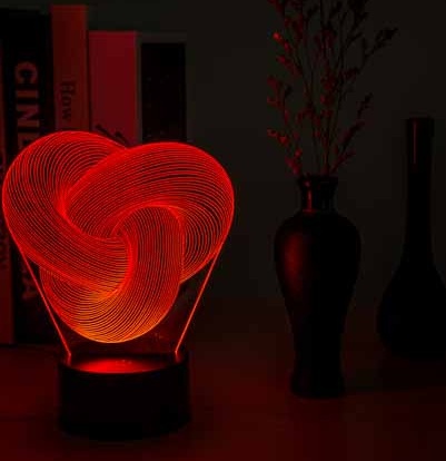 Twist Abstract LED 3D Night Light Touch Colorful Acrylic 3D Table Lamp Decoration Lighting Baby Sleeping Mood Lamp Best Gift - Image 3