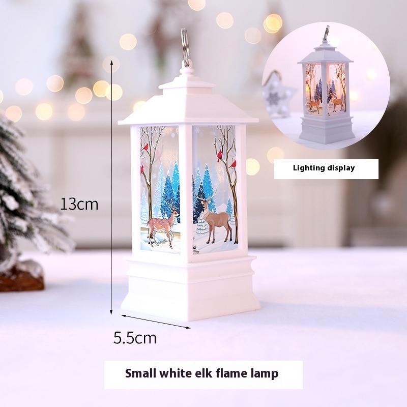 Christmas Portable Oil Lamp Santa Claus LED Night Lights Battery Powered Indoor Outdoor Hanging Lanterns Festive Party Decoration - Image 3