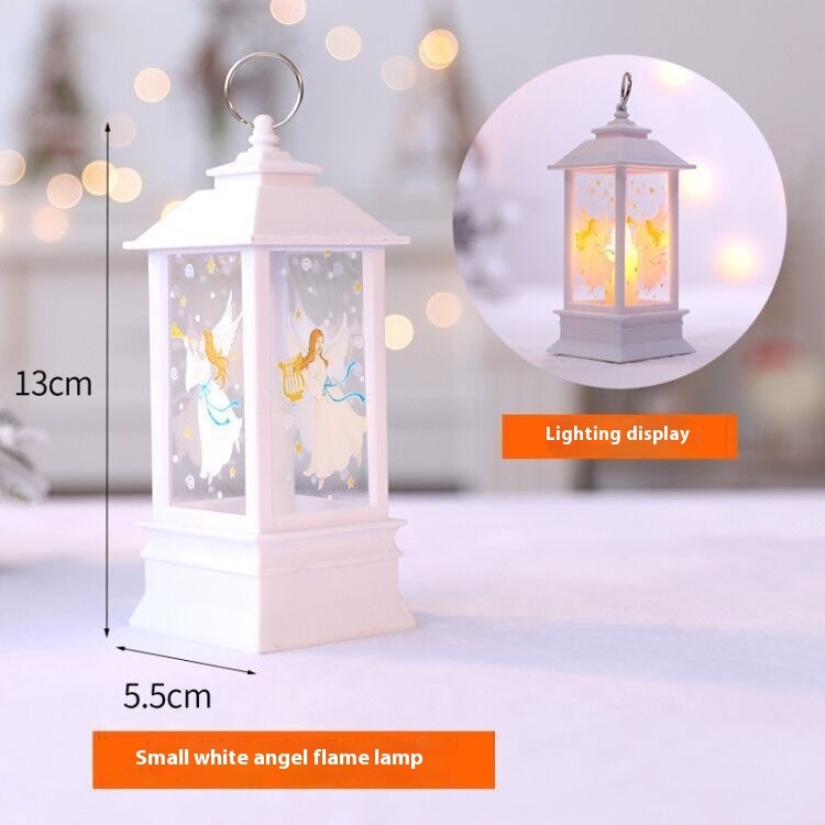 Christmas Portable Oil Lamp Santa Claus LED Night Lights Battery Powered Indoor Outdoor Hanging Lanterns Festive Party Decoration - Image 4