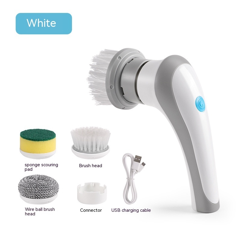 Electric Cleaning Brush 4 In 1 Spinning Scrubber Handheld Electric Cordless Cleaning Brush Portable - Image 9