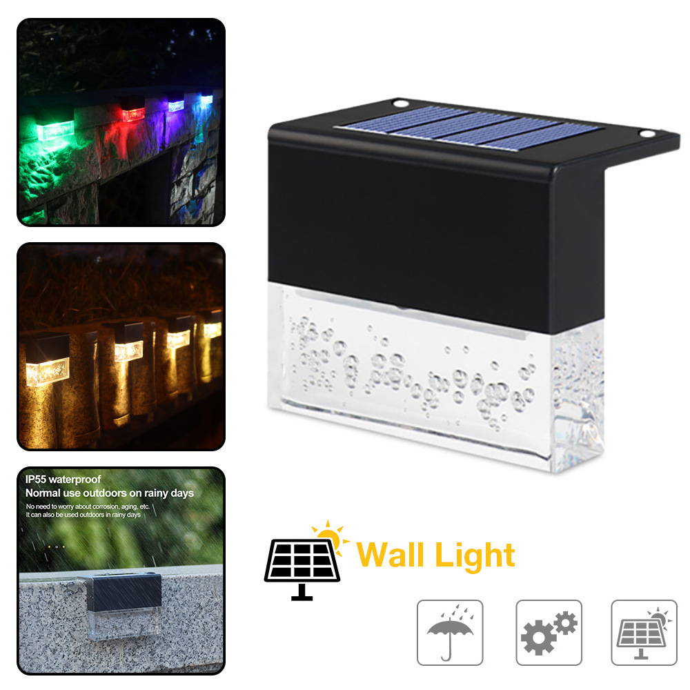 Waterproof New RGB LED Solar Light Step Fence Light - Image 6