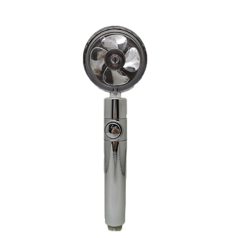 Propeller Driven Shower Head With Stop Button And Cotton Filter Turbocharged High Pressure Handheld Shower Nozzle - Image 6